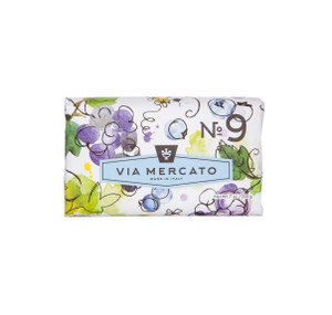 Via Mercato Italian Soap Bar (200 g), No. 9 - Grape, Black Currant & Musk