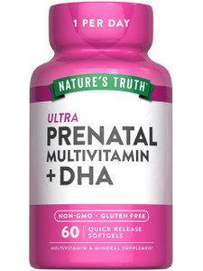 Nature's Truth Prenatal Vitamins for Women | with DHA and Folic Acid | 60 Softgels | Non-GMO & Gluten Free Supplement