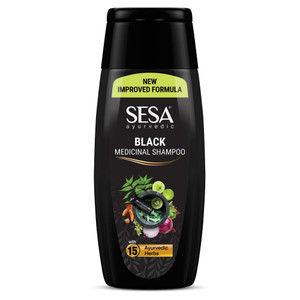 Sesa Ayurvedic Medicinal Shampoo, Bhringraj & 16 Rare Herbs, All Hair Types, 200 ml, Pack of 1, Paraben Free