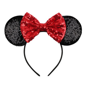 FANYITY Mouse Ears, Sequin Mouse Ears Headband for Boys Girls Women Halloween Birthday Party