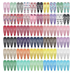 Hair Clips, KUBOM 120-Pack Metal Snap Hair Barrettes Barettes and Hair Clips for Girls,Toddlers,Kids,Women, Baby and Fine/Thick hair - 2inch (Colored