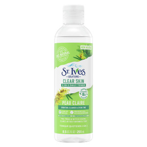 St.Ives Solutions 3-in-1 Face Toner For Combination to Oily and Acne Prone Skin Clear Skin Made with 100 percent Natural Tea Tree Extract, Vitamin B3