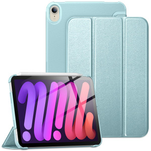 DTTO Case for iPad mini 7th/6th Generation 8.3 Inch, Premium Silk Pattern Slim Trifold Stand Hard Cover for iPad mini 7 (A17 Pro) / iPad mini 6 [Supp