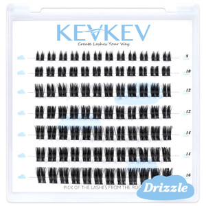Lash Clusters 70 Pcs Cluster Lashes Eyelash Clusters DIY Cluster Eyelash Extensions Individual Lashes Thin Band & Soft(Cyclone,D-8-16mix)