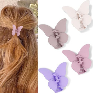 Canitor Butterfly Hair Clips Butterfly Claw Clips 2.7'' Hair Clips for Women Hair Clips for Thick Thin Hair Matte Hair Clips Medium Hair Clips for Wo