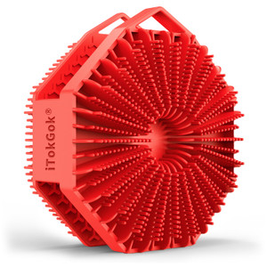 iTokGoK® Silver-Infused 2-in-1 Silicone Body Scrubber, Double-Sided Design Body Brush Silicone Body Scrubber Exfoliating Body Brushes for All Skin fo