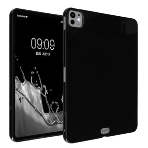 kwmobile TPU Silicone Case Compatible with Apple iPad Pro 11" (2024) - Case Soft Flexible Shock Absorbent Cover - Black Matte