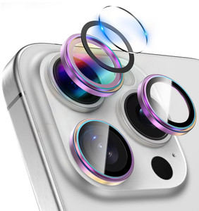 LONLI - for iPhone 16 Pro | 16 Pro Max - Triple Individual Camera Lens Protector - Iridescent