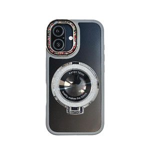 QBGRLLT Magnetic Compatible with iPhone 16 Case Clear with Stand, Compatible with Magsafe, Bling Shockproof Bumpers Cases Cover with Hard Back for iP