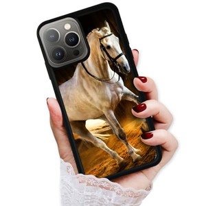 for iPhone 16 Pro, Durable Protective Soft Back Case Phone Cover, HOT13581 Horse