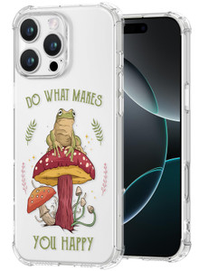 Buleens for iPhone 16 Pro Case 6.3" - Clear Flexible TPU Women Girls Cute Protection Phone Cover Slim Fit Shockproof Girly Cartoon Pretty Aesthetic D