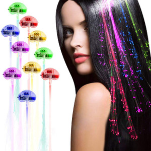 Acooe 10 Pack LED Hair Lights, Optics Flashing Barrettes for Party, Bar Dancing, and Light Up Hair Accessories