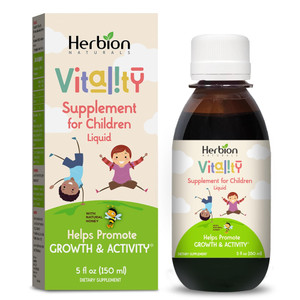 HERBION Naturals Vitality Supplement for Children, Promotes Growth and Appetite, Relieves Fatigue, Improves Mental & Physical Performance, for Kids 1