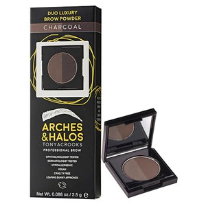 Arches and Halos Duo Luxury Brow Powder - Eyebrow Shaper and Color - Powder Compact with 2 Neutral Shades - Sunny Blonde - 0.1 oz