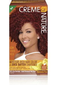 Creme of Nature Moisture Rich Hair Color Kit, C31 Vivid Red, 1 Application