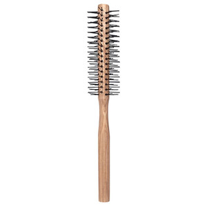 FOMIYES Small Round Brush Wooden Roller Comb for Blow Drying and Styling Curly Hair at Home Compact Hairbrush for Volume and Curl Definition