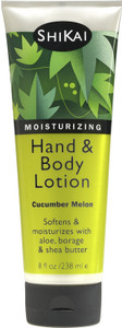 ShiKai Hand & Body Lotion (Cucumber Melon, 8oz) | Daily Moisturizing Skincare for Dry and Cracked Hands | With Aloe Vera & Vitamin E