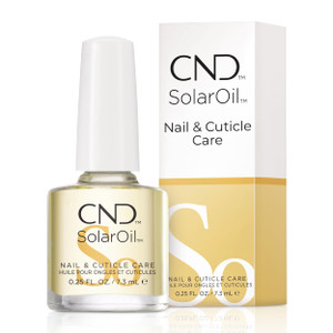 CND SolarOil Cuticle Oil, Natural Blend Of Jojoba, Vitamin E, Rice Bran and Sweet Almond Oils, Moisturizes and Conditions Skin, 0.25 fl oz