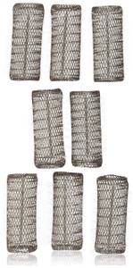 2 Pack (TOTAL 8 ROLLERS w/ 8 Pins) HAIR STYLING BRUSH ROLLERS & PINS Hair Curlers 3" x 1 1/8" Bristles