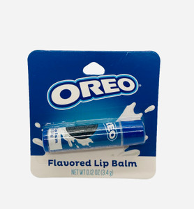 Taste Beauty (1) Stick Oreo Cookie Flavored Lip Balm Gluten Free - Blue Tube Carded - Net Wt. 0.12 oz