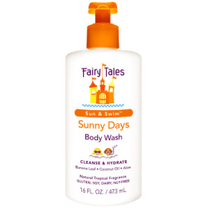 Fairy Tales Sunny Days Chlorine Removal Body Wash, For All Age Swimmers | After Swim Chlorine, Salt And Sunscreen Removal | No Harsh Chemicals or Tox