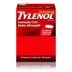 Tylenol Extra Strength Acetaminophen Caplets, 500 mg, Pain Relief & Fever Reducer for Headache, Backache, Toothache, Menstrual Cramps & Pain, Travel-