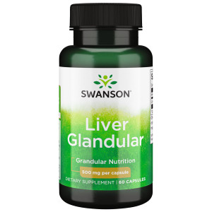 Swanson Liver Glandular 500 Milligrams 60 Capsules