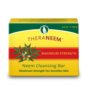 TheraNeem Neem Oil Cleansing Soap Bar for Sensitive Skin - Body Wash Bar for Women & Men, Made with Organic Olive, Coconut, Palm, & Jojoba Oils, Gent