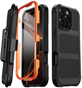 Stroson for iPhone 16 Pro Max Case, [Built-in Screen Protector] Heavy Duty Military Grade Drop Protection Shockproof Phone Case for iPhone 16 Pro Max