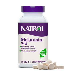 Natrol Melatonin 3 mg, Dietary Supplement for Restful Sleep, Sleep Supplements for Adults, 120 Melatonin Tablets, 120 Day Supply