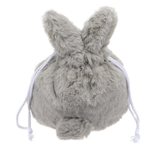 Lurrose Drawstring Makeup Bag: Bunny Cosmetic Bag - Fluffy Plush Makeup Pouch for Travel Shopping