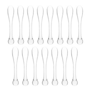 HEALLILY Facial Mask Stick Set of 15 Mini Cosmetic Spatulas Acrylic Makeup Spoons for Skincare Creams Eye Rollers Beauty Cosmetic Scoops Portable and