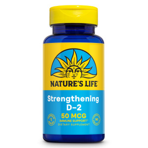 Nature's Life Strengthening Vitamin D2 2000 IU as Ergocalciferol - Immune Support Supplement - Vitamin D Support for Calcium Absorption, Bone Health