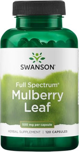 Swanson Full Spectrum Mulberry Leaf Herbal Supplement 500 mg 120 Capsules