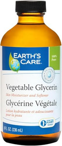 Earth's Care Vegetable Glycerin, 100% Pure Liquid Glycerine for Hair, Skin and DIY Projects, Glass Bottle, 8 FL. OZ.