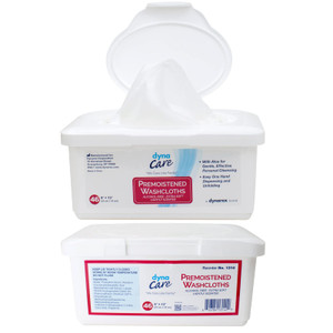 Dynarex Personal Cleansing Washcloth - Pre-Moistened Wet Wipes with Lanolin & Aloe Vera - Disposable Sheets for Incontinence, Personal Care, Make-Up