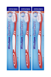 3X Wisdom Smokers Extra Hard Brush Toothbrush (Previously Addis) by Wisdom