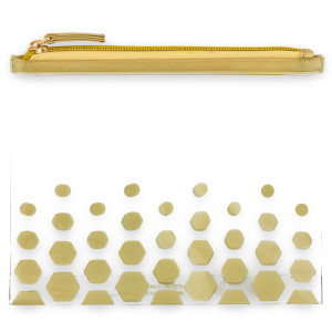 Karma Gifts Clear Cosmetic Bag, Gold