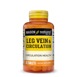 MASON NATURAL Leg Vein & Circulation, with Vitamin C, Calcium, & Green Tea for Daily Circulation Support, 30 Tablets