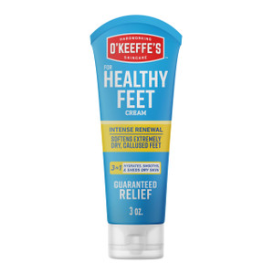O'Keeffe's for Healthy Feet Intense Renewal Cream with Urea & Alpha Hydroxy Acid - 3 oz Tube (1 Pack) - Chemically Exfoliates and Softens Extremely C