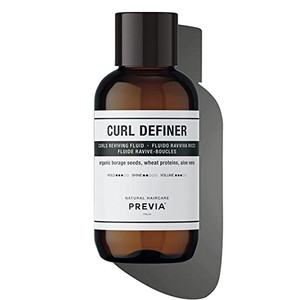 PREVIA Curl Definer Hydrating Serum for Curly Hair  Vegan Oil for Frizz Control, Moisturizing & Enhancing Curls  Sulfate-Free, Paraben-Free,Natural