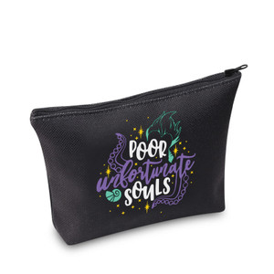 TOBGBE Villains Gift Evil Queen Ursula Villains Quote Makeup Bag Sea Witch Gift Wizard Pouch Bag Villains Merchandise (Poor souls)