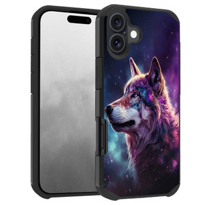 ZXHSBROK Designed for iPhone 16 Case, Heavy Duty Dual Layer Hybrid Hard PC & Soft Silicone Shockproof Drop Phone Protective Cover for iPhone 16 (6.1"