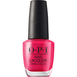 OPI Nail Lacquer Shes a Bad Muffuletta! | Opaque Bright Red Crème Chip Resistant Nail Polish | Fast Drying, Streak Free