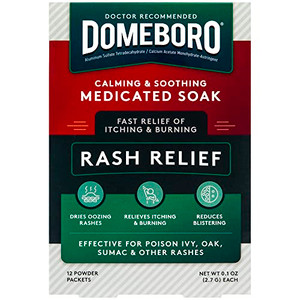 Domeboro Medicated Soak Rash Relief (Burows Solution), 12 Count (Pack of 1) - Packaging May Vary