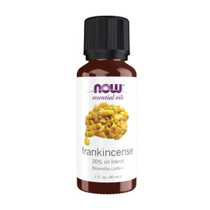 NOW Essential Oils, Frankincense Oil Blend, 20% Blend of Pure Frankincense Oil in Pure Jojoba Oil, Centering Aromatherapy Scent, Steam Distilled, Veg