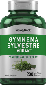 Piping Rock Gymnema Sylvestre Supplements | 200 Capsules | Concentrated Herbal Extract | Non-GMO and Gluten Free