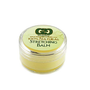 Gauge Gear Ear Stretching Balm | 10 ml Jar | Piercing Aftercare | Stretched or Damaged Skin Care | All Natural Moisturizing Salve w/Jojoba