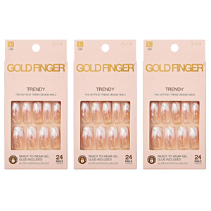 Goldfinger Gel Glam Design Nails (3 Pack)