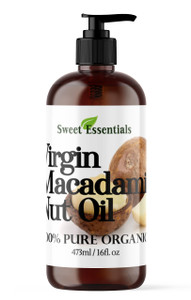 100% Pure Cold Pressed Organic Virgin / Unrefined Macadamia Nut Oil - 4oz - Imported From Italy - Offers Relief From Dry & Cracked Skin, Eczema, Baby